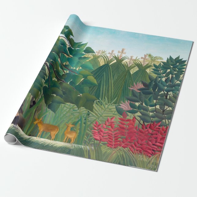 Papier Cadeau Henri Rousseau - La cascade (Déroulé)