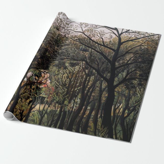 Papier Cadeau Henri Rousseau - Rendez-vous dans la forêt (Déroulé)