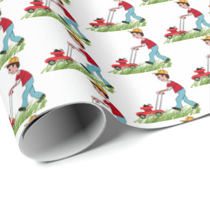 Papier Cadeau herbe de fauchage d'homme