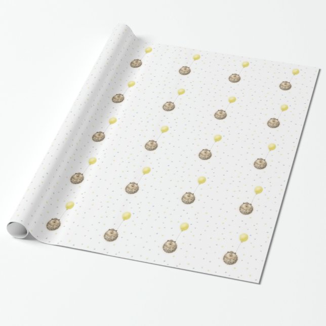Papier Cadeau Hérisson (Déroulé)