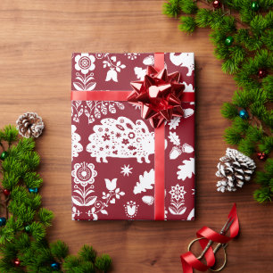 Papier Cadeau Hérisson Art populaire