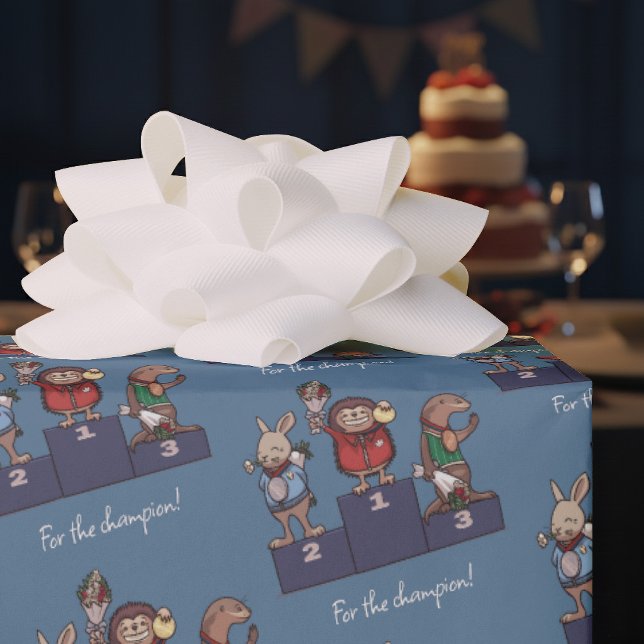 Papier Cadeau Hérisson pour le champion ! Cadeau Félicitations Œ (Créateur téléchargé)