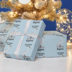 Papier Cadeau Héron Oiseau Chanceux