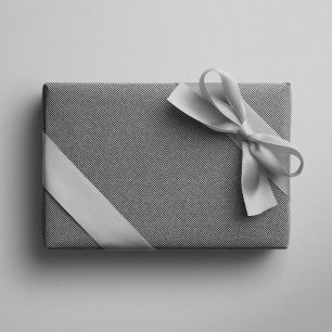 Papier Cadeau Herringbone classique tweeté simple noir blanc