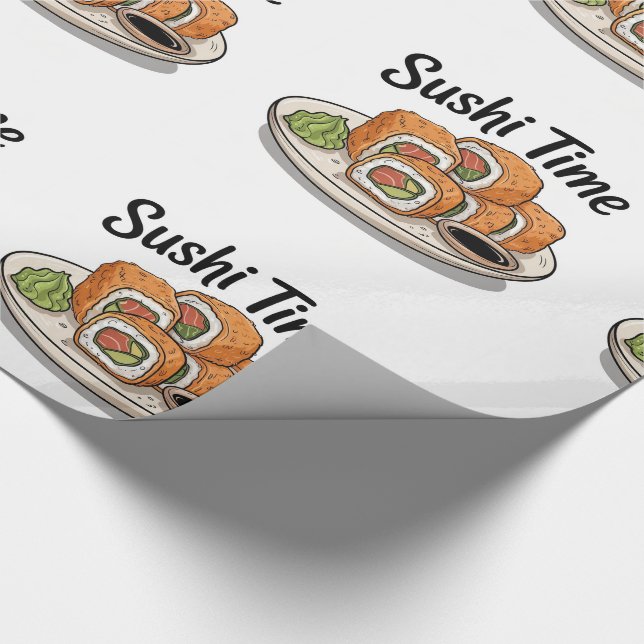 Papier Cadeau Heure du Sushi (Coin)