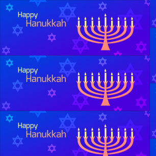 Papier Cadeau Heureux Hanoukka Menorah