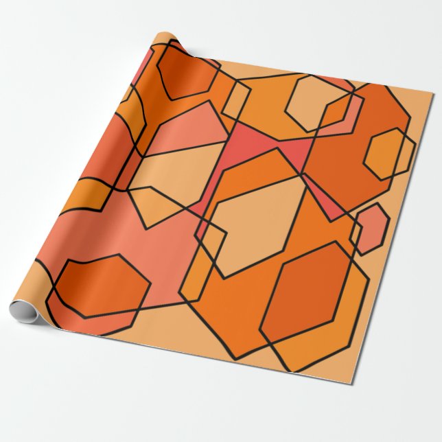 Papier Cadeau Hexagon Bauhaus (Déroulé)