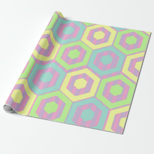 Papier Cadeau Hexagones de Pâques