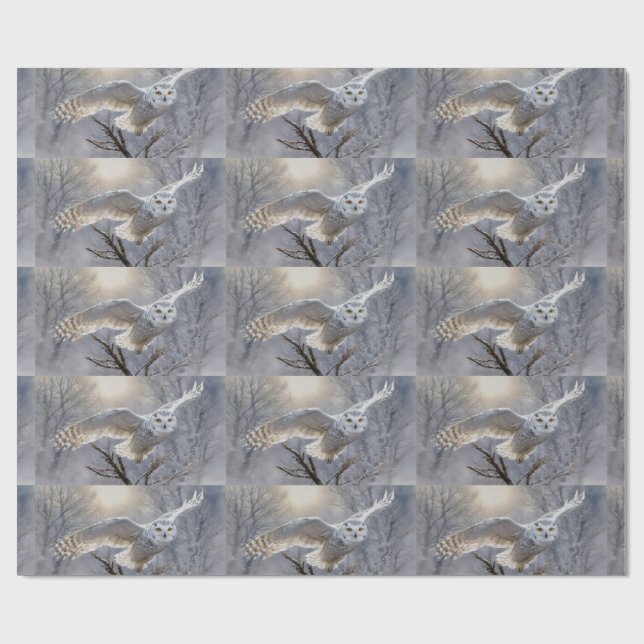 Papier Cadeau Hibou (Plat)