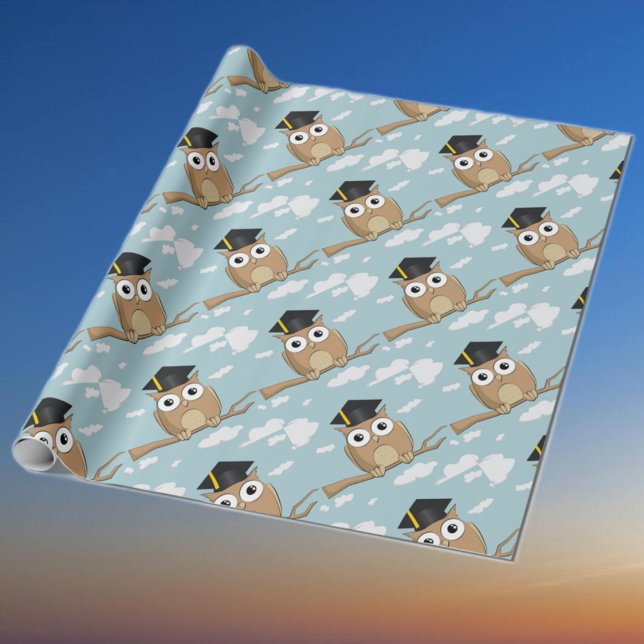 Papier Cadeau Hibou diplômé (Créateur téléchargé)