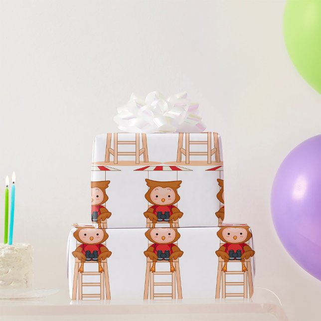 Papier Cadeau Hibou Lifeguard (Créateur téléchargé)