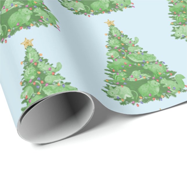 Papier Cadeau Hidden Rodents Holiday Paper (Coin rond)