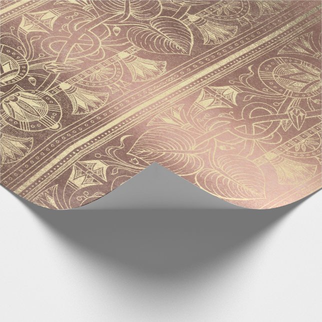 Papier Cadeau Hiéroglyphes égyptien Gold Foxier Rose Gold Metall (Coin)