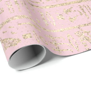 Papier Cadeau Hiéroglyphes égyptiens Gold Pastel Pink Pastel Sep