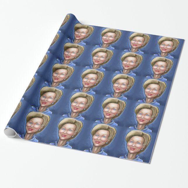 Papier Cadeau Hillary Clinton (Déroulé)