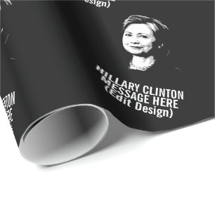 Papier Cadeau Hillary Clinton personnalisée