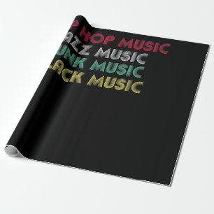 Papier Cadeau Hip hop Jazz Funk Musique Noire - Créatif Musical