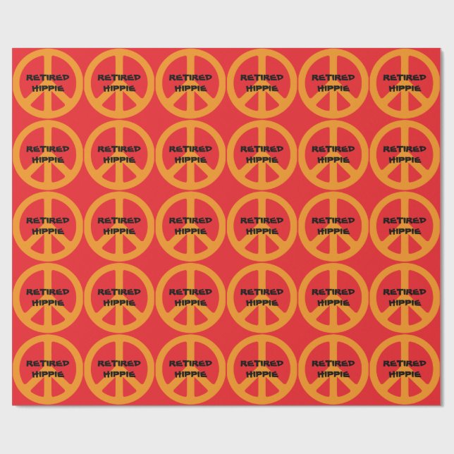 Papier Cadeau Hippie à la retraite (Plat)