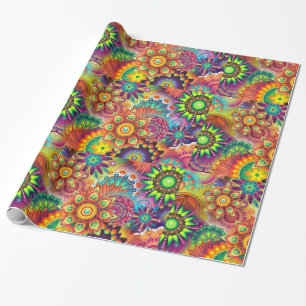 Papier Cadeau Hippie Super Techno Psychedelic Thunder_Cove