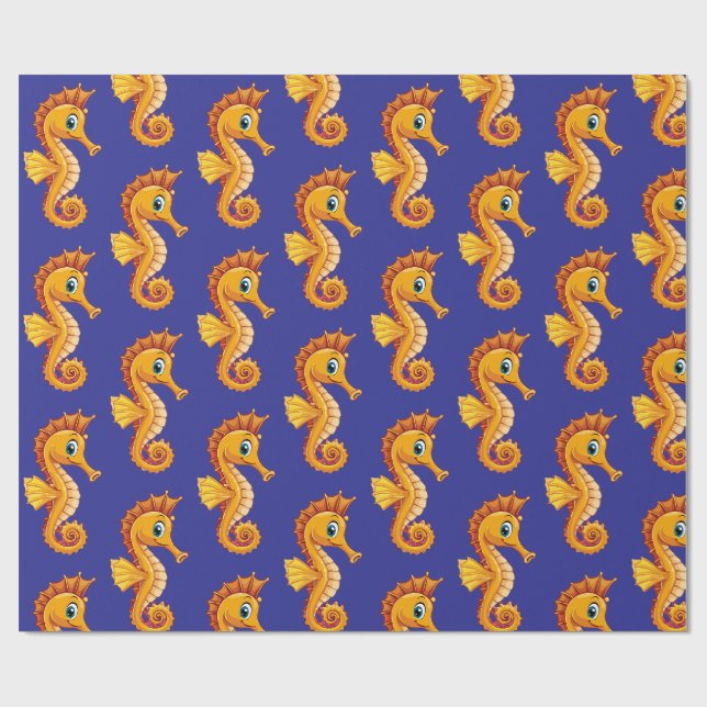 Papier Cadeau Hippocampe à long nez (Plat)