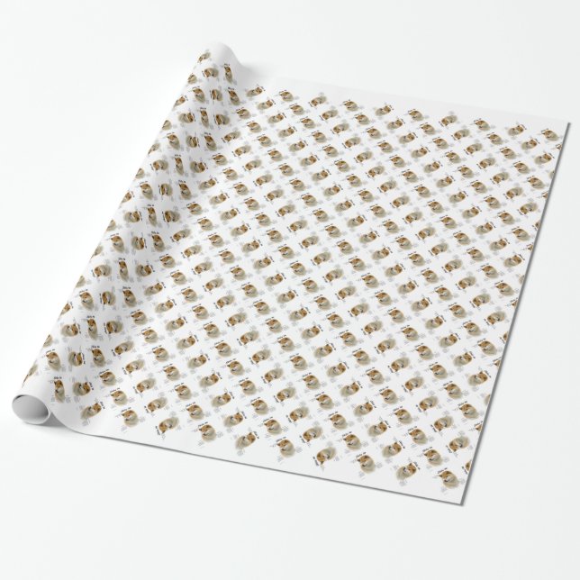 Papier Cadeau Histoire de Shiba Inu (Déroulé)