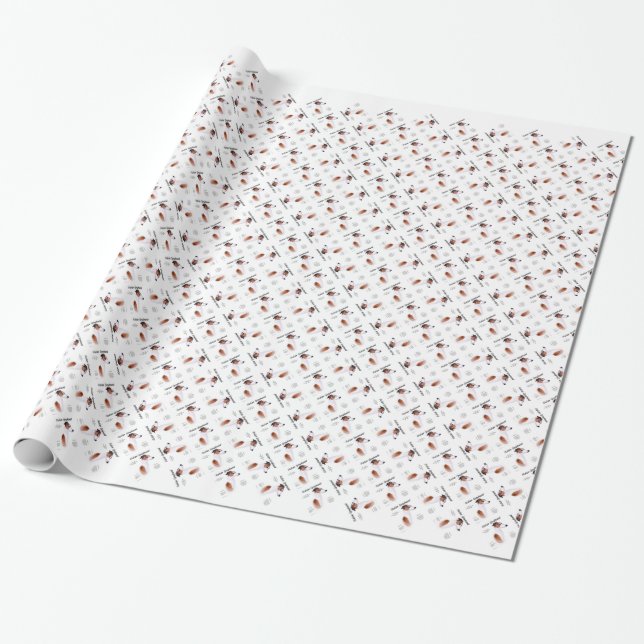 Papier Cadeau Histoire du Lévrier Italien Design (Déroulé)