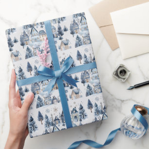 Papier Cadeau Hiver Onederland Maisons de Noël Anniversaire