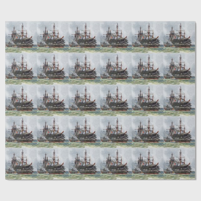 Papier Cadeau HMS Implacable un navire de troisième rang de 74 c (Plat)