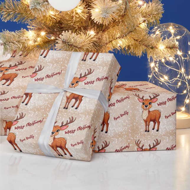 Papier Cadeau Ho-Ho-Ho! C'est un Renne  (Vacances)