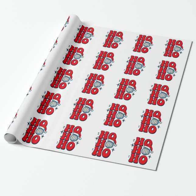 Papier Cadeau Ho ho ho joyeux noël (Déroulé)