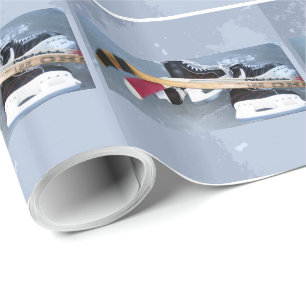 Papier Cadeau Hockey