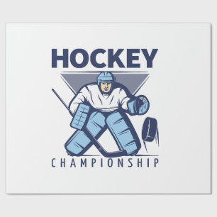 Papier Cadeau Hockey drôle