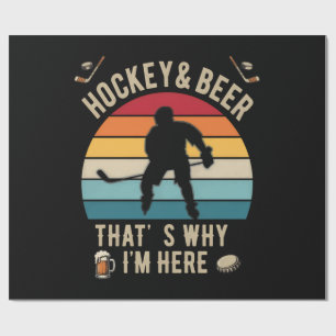 Papier Cadeau Hockey en détresse et Hockey de jeu de mots sur la
