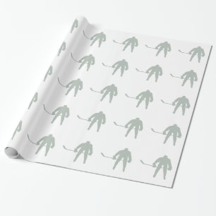 Papier Cadeau Hockey gris cendré
