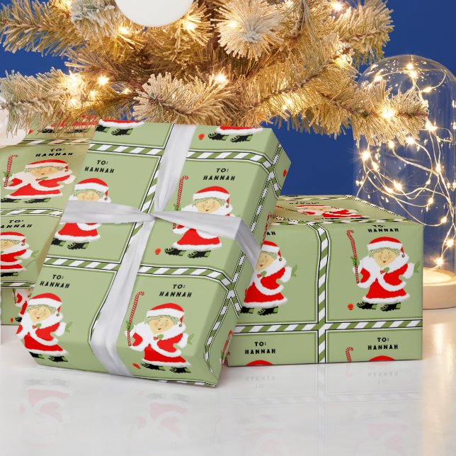 Papier Cadeau Hockey sur gazon de Noël (Vacances)