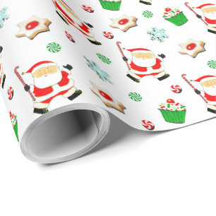 Papier Cadeau Hockey sur gazon de Noël