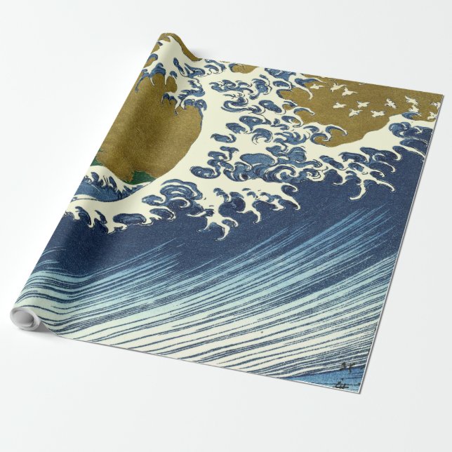 Papier Cadeau Hokusai Big Wave Japon Art japonais (Déroulé)