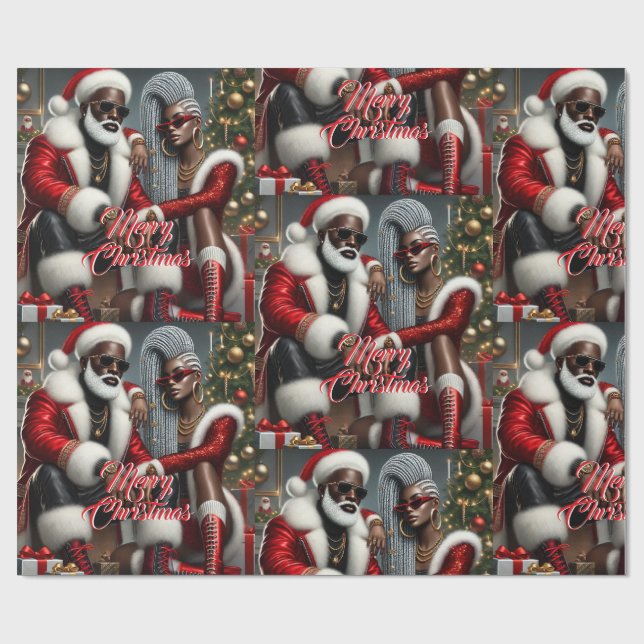 Papier Cadeau Holiday Royalty Wrapping Paper (Plat)