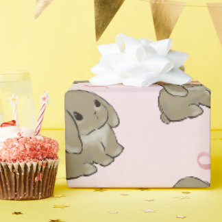 Papier Cadeau Holland lop avec cœur