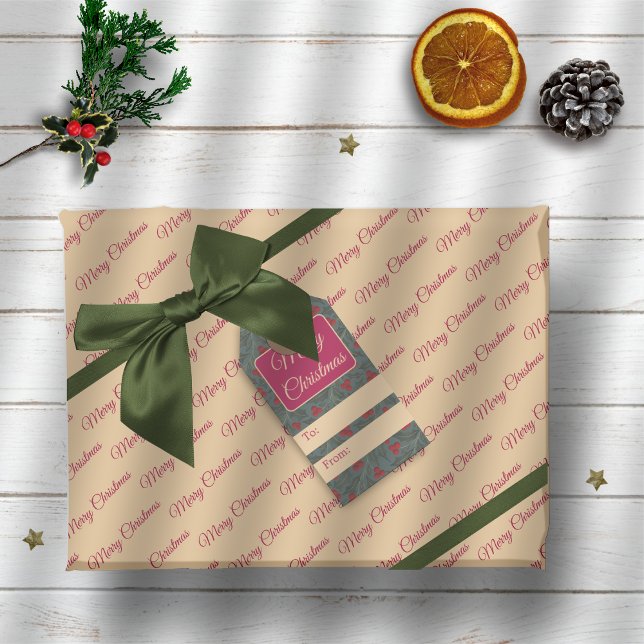 Papier Cadeau Holly Berries Christmas (Créateur téléchargé)
