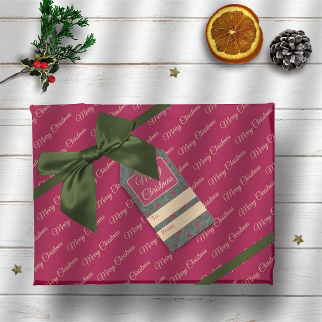 Papier Cadeau Holly Berries Christmas (Créateur téléchargé)