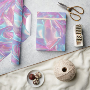 Papier Cadeau Holographique Pastel Iridescente