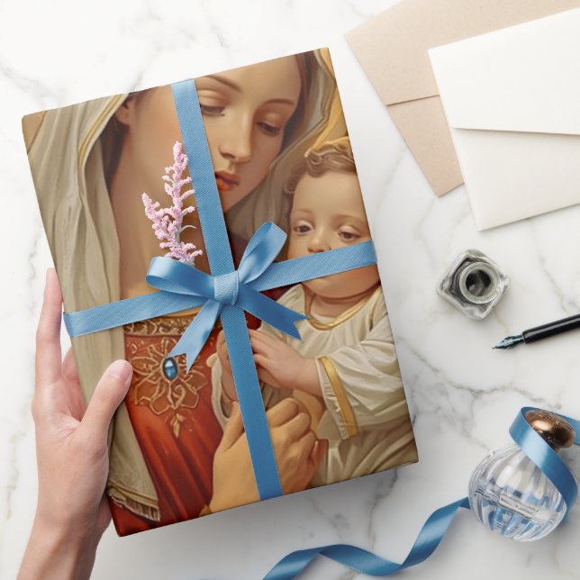 Papier Cadeau Holy Family Christmas Wrapping Paper For gift pack (Cadeaux)
