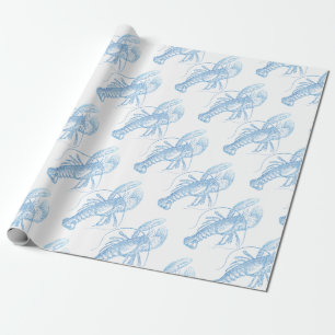 Papier Cadeau Homard bleu