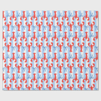 Papier Cadeau Homard et vaches du littoral de Preppy