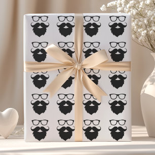 Papier Cadeau Homme à barbe drôle adulte