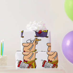 Papier Cadeau Homme jouant de l'accordéon