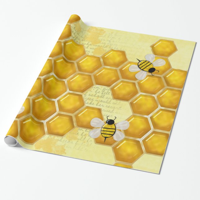 Papier Cadeau Honey Comb 3D Whimsey (Déroulé)