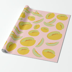 Papier Cadeau Honeydew Melons Motif de fruits