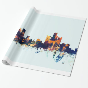 Papier Cadeau Horizon de Detroit Michigan